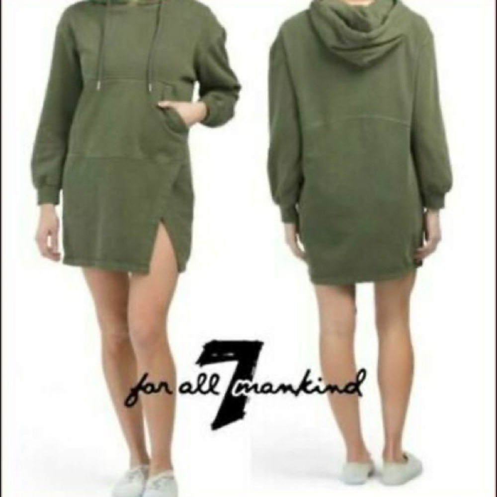 new 7 FOR ALL MANKIND women sweatshirt pullover hoodie 69803 pink red sz XS $159